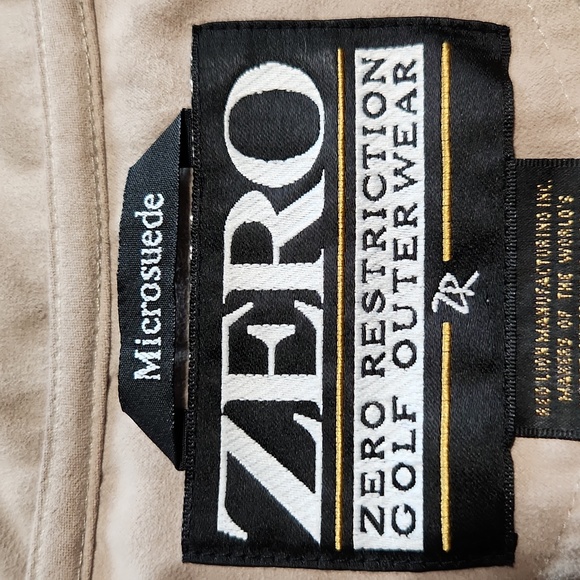 Zero Restriction Golf Outerwear Tan Microsuede Men's Pullover Vest Size Large - Picture 6 of 13